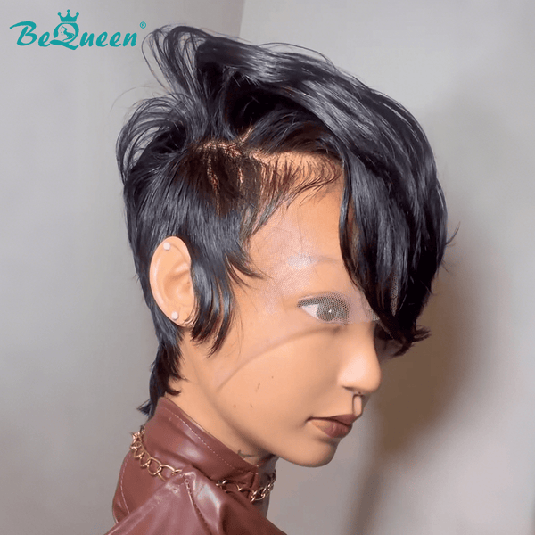 BeQueen Wig PIXIE WIGS Bequeen Full Lace Side Part Pixie Wig (USA)
