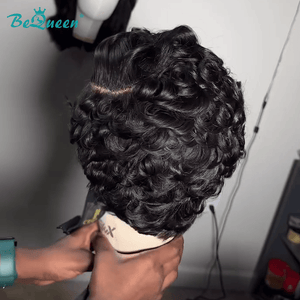 BeQueen Wig PIXIE WIGS Bequeen Full Lace Special Scalp Curly Pixie Wig-2