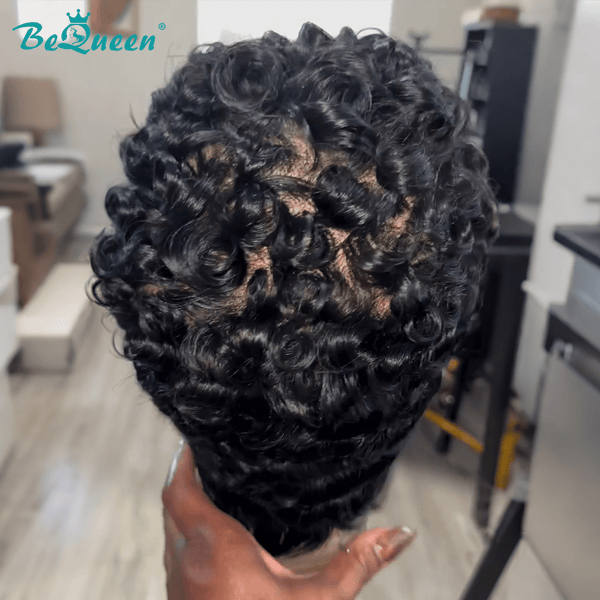 BeQueen Wig PIXIE WIGS Bequeen Full Lace Special Scalp Curly Pixie Wig