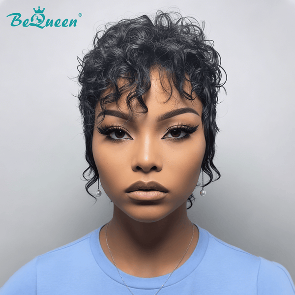 BeQueen Wig PIXIE WIGS Bequeen Full Lace Special Scalp Curly Short Cut Pixie Wig