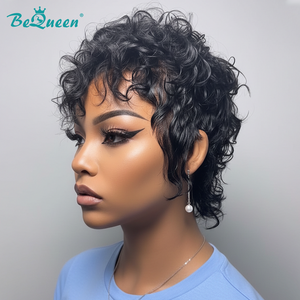 BeQueen Wig PIXIE WIGS Bequeen Full Lace Special Scalp Curly Short Cut Pixie Wig