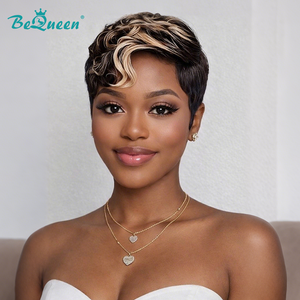 BeQueen Wig PIXIE WIGS Bequeen Golden Chic Pixie Machine Made Wig