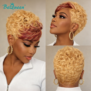BeQueen Wig PIXIE WIGS Bequeen Golden Highlight Red Finger Wave Pixie Wig