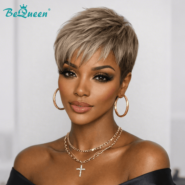 BeQueen Wig PIXIE WIGS Bequeen Gradient Blonde Short Cut Pixie Wig