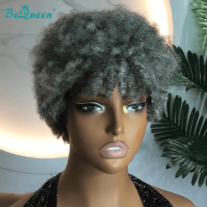 BeQueen Wig PIXIE WIGS Bequeen Grey Curly Elegance Pixie Wig