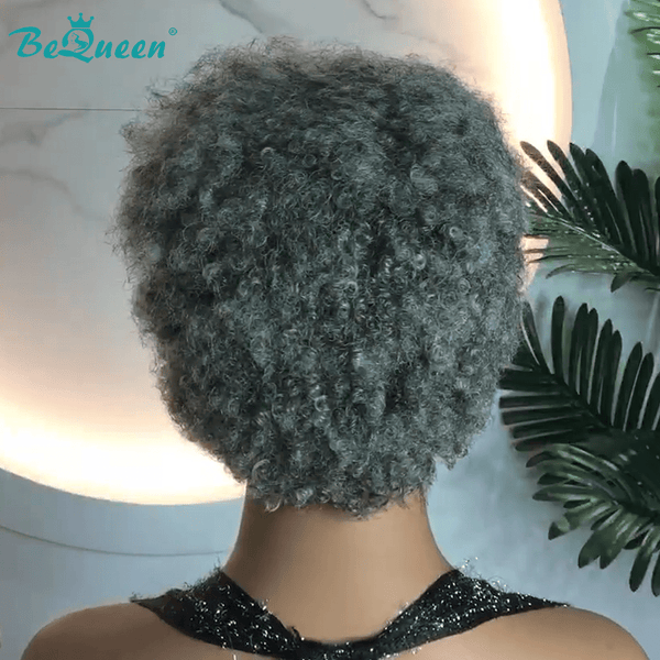 BeQueen Wig PIXIE WIGS Bequeen Grey Curly Elegance Pixie Wig