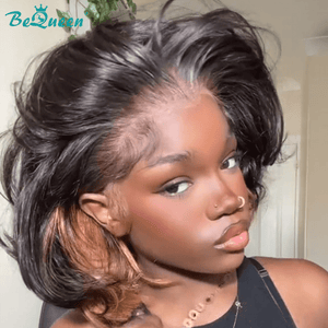 BeQueen Wig Bequeen Highlight Blonde Glamour Waves Frontal Lace Bob Wig