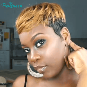 BeQueen Wig PIXIE WIGS Bequeen Highlight Blonde Short Cut Pixie Wig