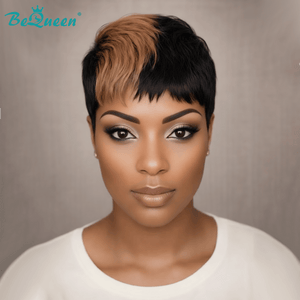 BeQueen Wig PIXIE WIGS Bequeen Highlight Brown Natrual Style Pixie Wig