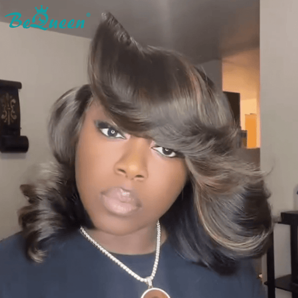 BeQueen Wig Bequeen Highlight Feshion Wave Lace Bob Wig