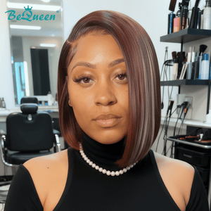 BeQueen Wig Luxurious Customized Wigs Bequeen Highlight Mixed Color Customized Bob Wig