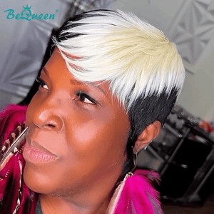 BeQueen Wig PIXIE WIGS Bequeen Highlight Natural Black Pixie Wig