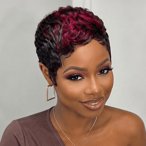 BeQueen Wig PIXIE WIGS Bequeen Highlight Red Super Short Wave Style Pixie Wig