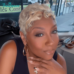 BeQueen Wig FULL LACE WIG Bequeen Highlight Short Wave Pixie Lace Wig