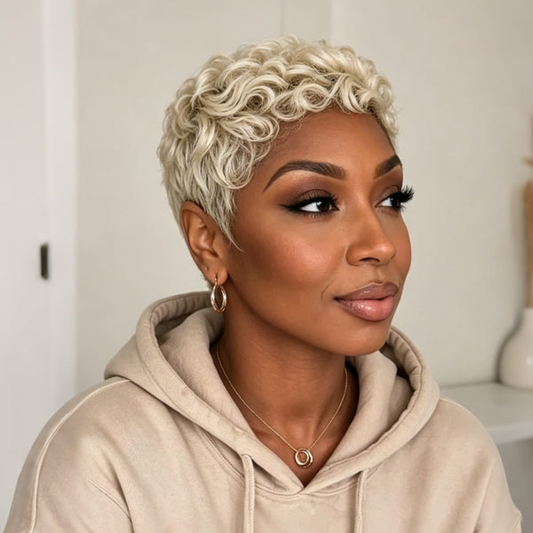 BeQueen Wig FULL LACE WIG Bequeen Highlight Short Wave Pixie Lace Wig