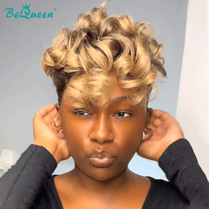 BeQueen Wig PIXIE WIGS Bequeen Honey Blonde Curly Pixie Wig