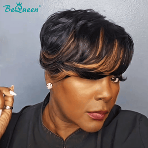 BeQueen Wig TOPPER & MOHAWK Bequeen Honey Swirl Machine Made Topper