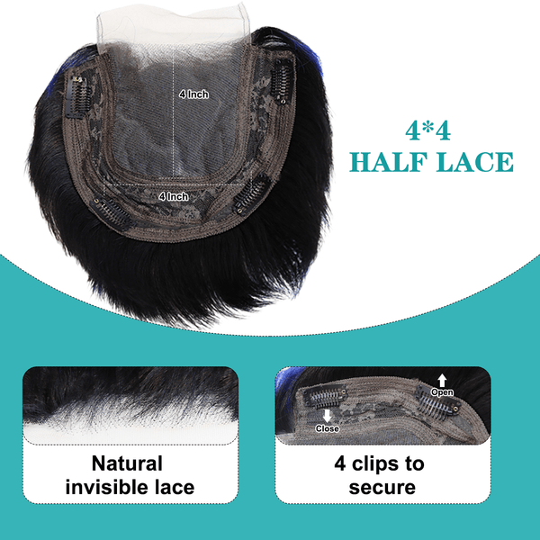 BeQueen Wig TOPPER & MOHAWK Bequeen Lace-Bace Blue Fashion Topper