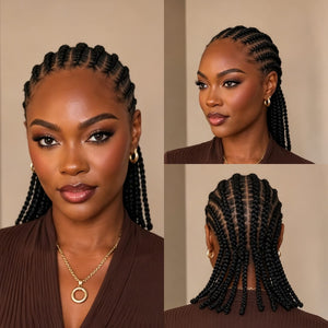 BeQueen Wig FULL LACE WIG Bequeen Layer Black Braid Full Lace Wig-1