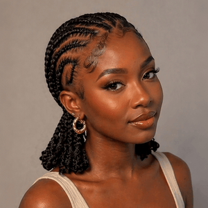 BeQueen Wig FULL LACE WIG Bequeen Layer Black Braid Full Lace Wig