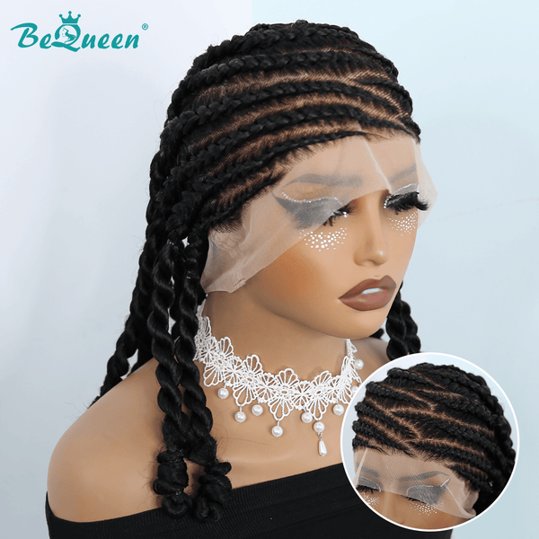 BeQueen Wig FULL LACE WIG Bequeen Layer Black Braid Lace Wig