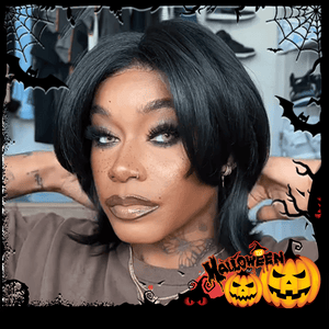 BeQueen Wig Bequeen Layer Black Short Bob Wig