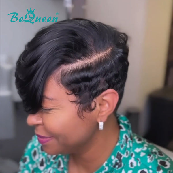 BeQueen Wig PIXIE WIGS Bequeen Left Side Part Pixie Lace Wig