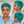 BeQueen Wig PIXIE WIGS Bequeen Light Blue Pixie Machine Made Wig