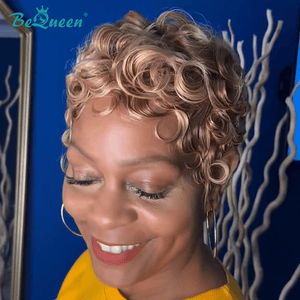 BeQueen Wig PIXIE WIGS Bequeen Light Color Finger Wave Pixie Wig