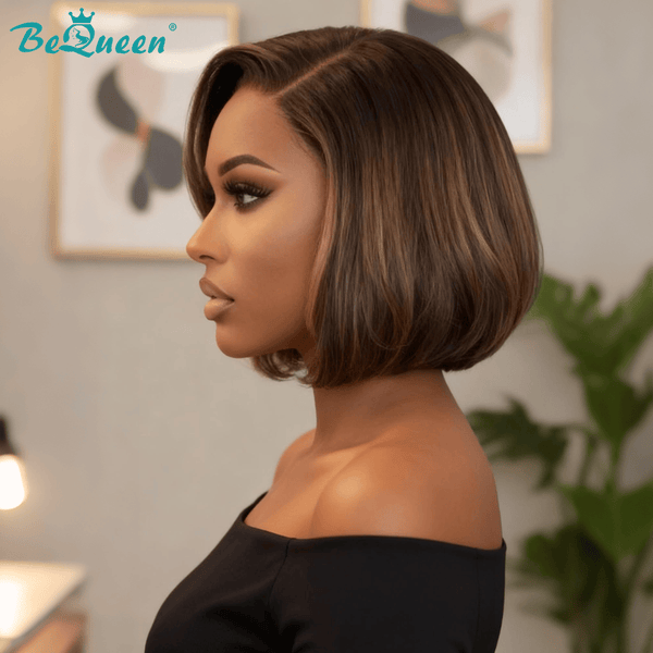 BeQueen Wig Luxurious Customized Wigs Bequeen Luxurious Customized Brown Bob Wig
