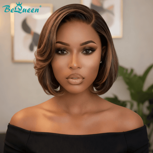 BeQueen Wig Luxurious Customized Wigs Bequeen Luxurious Customized Brown Bob Wig