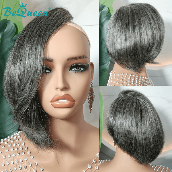 BeQueen Wig TOPPER & MOHAWK Bequeen Luxurious Customized Fashion Salt And Pepper Topper