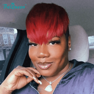 BeQueen Wig TOPPER & MOHAWK Bequeen Machine Made Red Topper