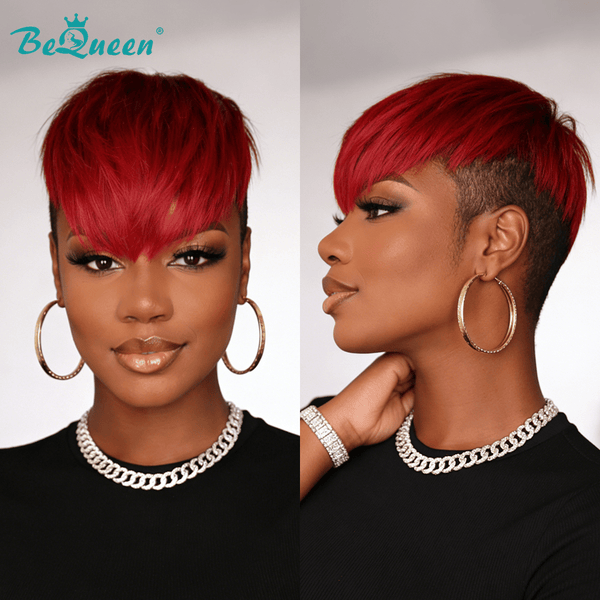 BeQueen Wig TOPPER & MOHAWK Bequeen Machine Made Red Topper