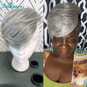 BeQueen Wig TOPPER & MOHAWK Bequeen Moonlit Sleek Machine Made Topper
