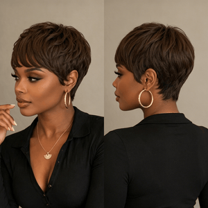 BeQueen Wig PIXIE WIGS Bequeen Natrual Two Color Pixie  Wig