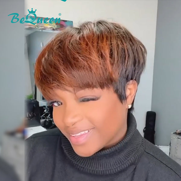 BeQueen Wig PIXIE WIGS Bequeen Natural Black And Brown Pixie Wig