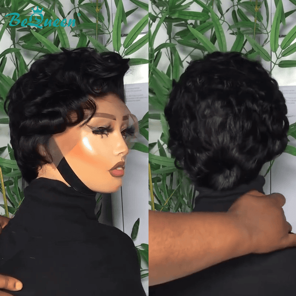 BeQueen Wig PIXIE WIGS Bequeen Natural Black Fashion Frontal Lace Wig