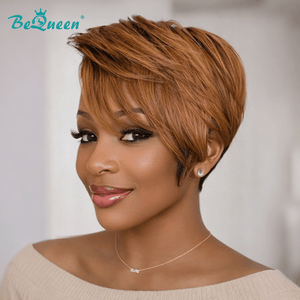 BeQueen Wig PIXIE WIGS Bequeen Natural Black & Golden Sunset Pixie Lace Wig