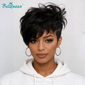 BeQueen Wig PIXIE WIGS Bequeen Natural Frontal Lace Pixie Short Cut Wig