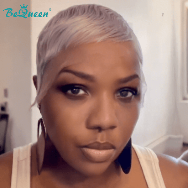 BeQueen Wig FULL LACE WIG Bequeen Natural Short Cut Pixie Wig