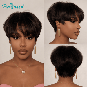 BeQueen Wig PIXIE WIGS Bequeen Natural Style Black Short Cut Pixie Wig