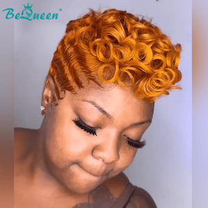 BeQueen Wig FULL LACE WIG Bequeen Orange Finger Wave Full Lace Wig