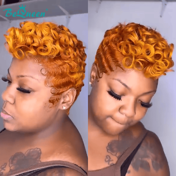 BeQueen Wig PIXIE WIGS Bequeen Orange Sexy Style Pixie Wig