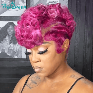 BeQueen Wig FULL LACE WIG Bequeen Pink Curly Sexy Full Lace Wig