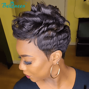 BeQueen Wig FULL LACE WIG Bequeen Pixie Cut 100% Human Hair Full Lace Wig