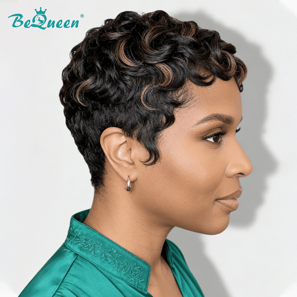 BeQueen Wig PIXIE WIGS Bequeen Pixie Natrual Wave Short Cut Wig