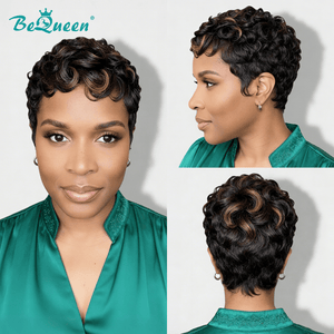 BeQueen Wig PIXIE WIGS Bequeen Pixie Natrual Wave Short Cut Wig
