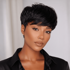 BeQueen Wig PIXIE WIGS black Bequeen Pixie Style Natural Black Wig