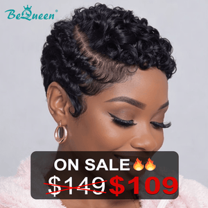 BeQueen Wig PIXIE WIGS Bequeen Pixie Wave Frontal Lace Wig-1 (Limited Time Sales)